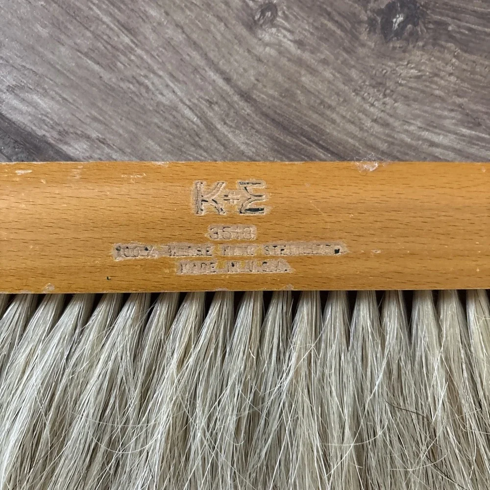 Vintage Ullrich 3510 Drafting Draftsman Brush 100% Horse Hair, Wood Handle Usa